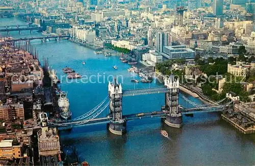 AK / Ansichtskarte London Fliegeraufnahme Tower Bridge  Kat. City of London