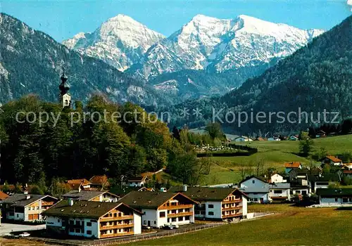 AK / Ansichtskarte Ruhpolding Fliegeraufnahme Steinbach Hotels mit Sonntagshorn und Reifelberge Kat. Ruhpolding