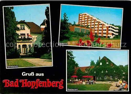AK / Ansichtskarte Bad Hopfenberg Sanatorium Kurklinik Restaurant Westfaelisches Bauernbad Kat. Petershagen