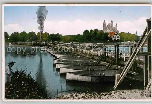 AK / Ansichtskarte Speyer Rhein Schiffsbruecke Dom  Kat. Speyer