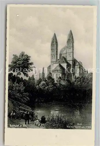 AK / Ansichtskarte Speyer Rhein Dom Rueckansicht Kat. Speyer