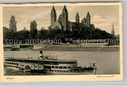 AK / Ansichtskarte Speyer Rhein Rheinansicht Dom Kat. Speyer