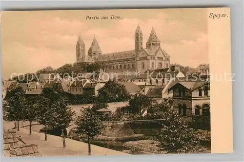 AK / Ansichtskarte Speyer Rhein Partie am Dom Kat. Speyer