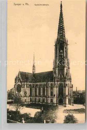 AK / Ansichtskarte Speyer Rhein Gedaechtniskirche Kat. Speyer