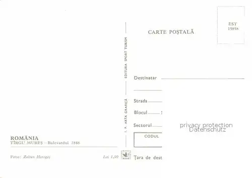 AK / Ansichtskarte Tirgu Mures Bulevardul 1848 Kat. Tirgu Mures