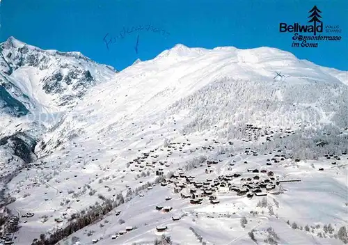 AK / Ansichtskarte Bellwald Winterkurort Walliser Alpen Fliegeraufnahme Kat. Bellwald