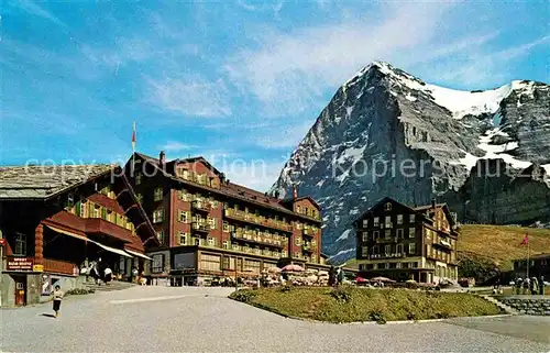 AK / Ansichtskarte Kleine Scheidegg Wengen mit Eigernordwand Kat. Scheidegg Kleine