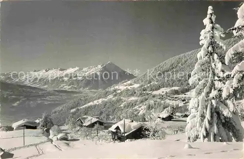 AK / Ansichtskarte Waldegg Beatenberg Winterpanorama mit Wildhorn und Niesen Berner Alpen Kat. Beatenberg
