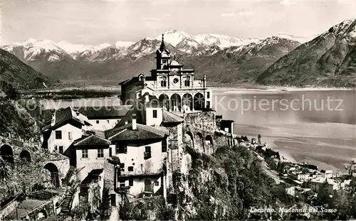 AK / Ansichtskarte Locarno Lago Maggiore Madonna del Sasso Wallfahrtskirche Alpen