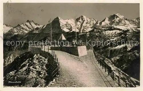 AK / Ansichtskarte Niesen Kulm Aussichtsplattform Alpenpanorama Kat. Niesen Kulm