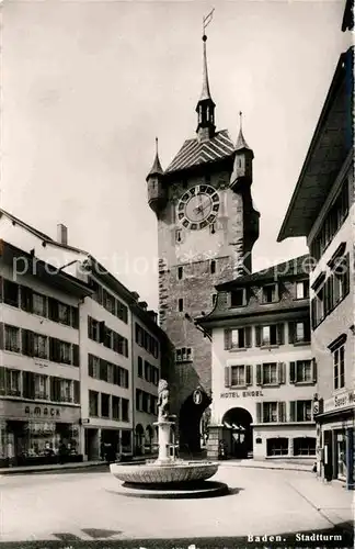 AK / Ansichtskarte Baden AG Stadtturm Brunnen Kat. Baden