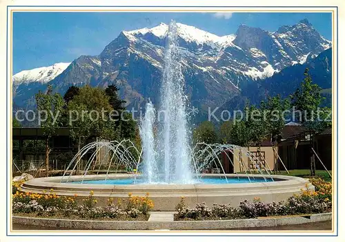 AK / Ansichtskarte Bad Ragaz Kurpark Springbrunnen Falknis Raetikon Kat. Bad Ragaz