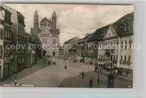 AK / Ansichtskarte Speyer Rhein Marktplatz Kat. Speyer