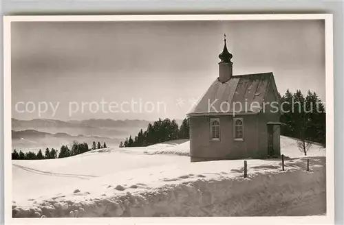 AK / Ansichtskarte Scheidegg Allgaeu Weg zur Kinderklinik mit Kapelle Kat. Scheidegg