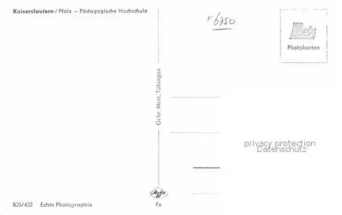 AK / Ansichtskarte Kaiserslautern Paedagogische Hochschule Kat. Kaiserslautern