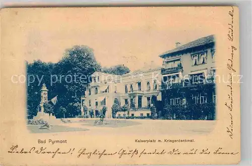 AK / Ansichtskarte Bad Pyrmont Kaiserplatz mit Kriegerdenkmal Kat. Bad Pyrmont