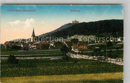 AK / Ansichtskarte Hambach Neustadt Panorama mit Maxburg