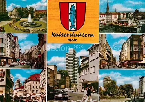 AK / Ansichtskarte Kaiserslautern Brunnen Fussgaengerzone Kirche Kat. Kaiserslautern