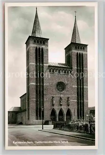 AK / Ansichtskarte Kaiserslautern Geloebniskirche Maria Schutz Kat. Kaiserslautern