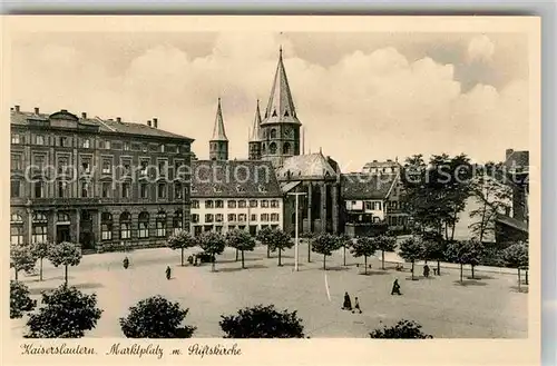 AK / Ansichtskarte Kaiserslautern Marktplatz Stiftskirche Kat. Kaiserslautern