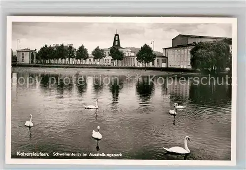 AK / Ansichtskarte Kaiserslautern Schwanenteich im Ausstellungspark Kat. Kaiserslautern