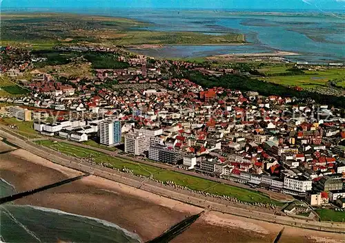 AK / Ansichtskarte Norderney Nordseebad Kaiserstrasse Fliegeraufnahme Kat. Norderney