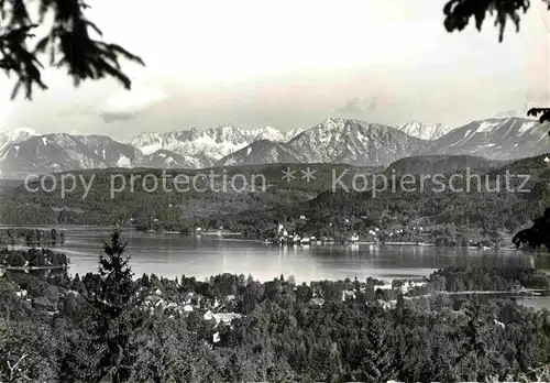 AK / Ansichtskarte Woerthersee Blick vom Windischberg auf See mit Karawanken Kat. Oesterreich