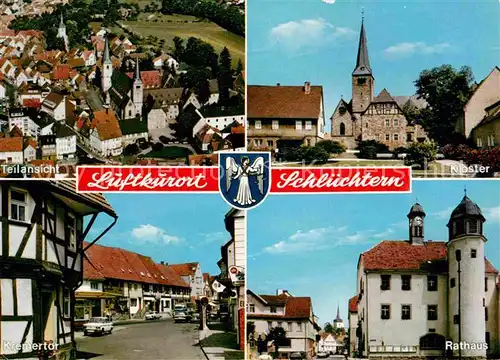 AK / Ansichtskarte Schluechtern Fliegeraufnahme Kloster Rathaus Kremertor Kat. Schluechtern