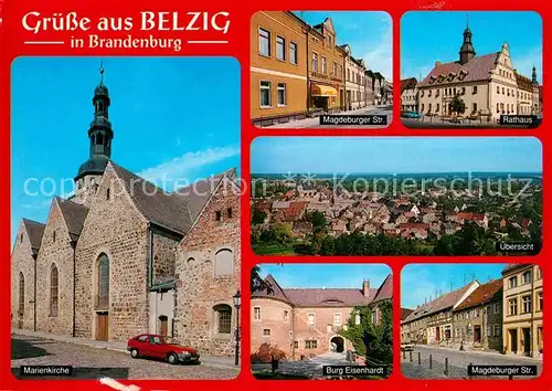 AK / Ansichtskarte Belzig Bad Marienkirche Magdeburger Strasse Rathaus Burg Eisenhardt 