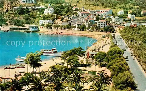AK / Ansichtskarte San Feliu de Guixols Fliegeraufnahme Strand Seepromenade Hafen Kat. Baix Emporda