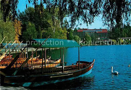 AK / Ansichtskarte Bled Park Hotel Boote See