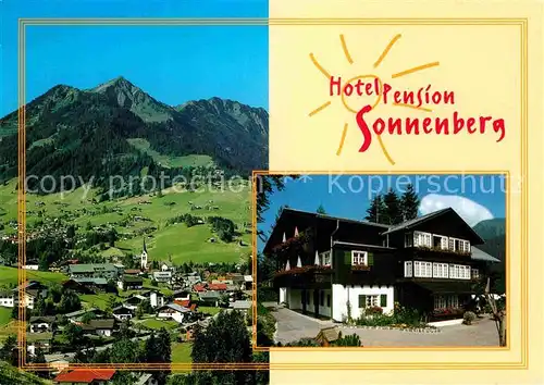 AK / Ansichtskarte Hirschegg Kleinwalsertal Vorarlberg Hotel Pension Sonnenberg Kat. Mittelberg