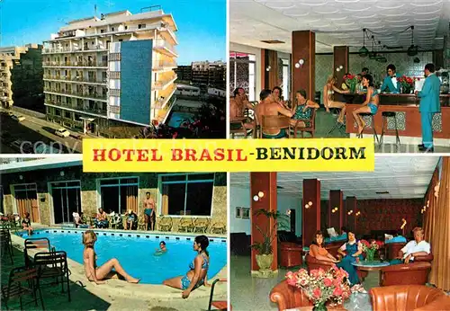 AK / Ansichtskarte Benidorm Hotel Brasil Bar Restaurant Swimming Pool Kat. Costa Blanca Spanien