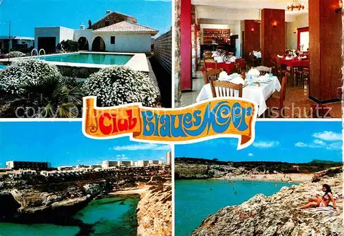 AK / Ansichtskarte Calas de Mallorca Club Blaues Meer Restaurant Swimming Pool Kueste Kat. Mallorca