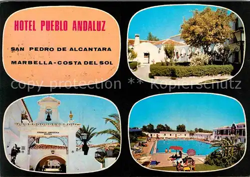 AK / Ansichtskarte San Pedro de Alcantara Hotel Pueblo Andaluz piscina