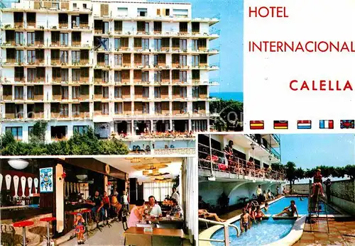 AK / Ansichtskarte Calella Hotel Internacional Restaurant Swimming Pool Kat. Barcelona