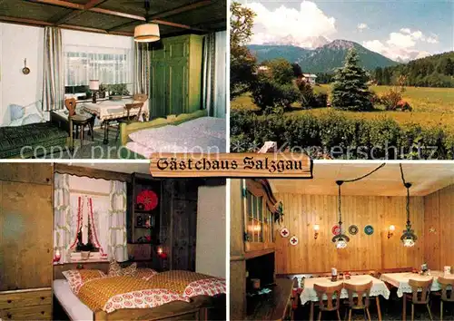 AK / Ansichtskarte Schoenau Koenigssee Gaestehaus Salzgau Landschaftspanorama Alpen Kat. Schoenau a.Koenigssee