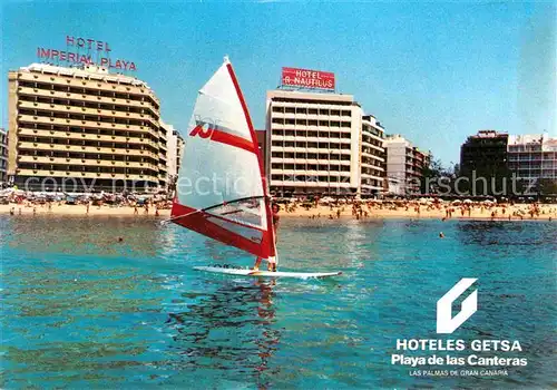 AK / Ansichtskarte Las Palmas Gran Canaria Hoteles Getsa Windsurfen Strand Kat. Las Palmas Gran Canaria