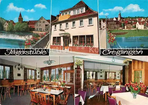 AK / Ansichtskarte Creglingen Gasthof Cafe Jaegerstueble Tauber Wehr Kat. Creglingen