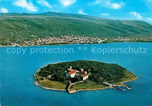 AK / Ansichtskarte Punat Otok Kosljun Insel Fliegeraufnahme