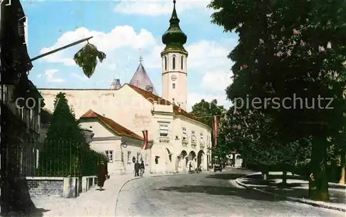 AK / Ansichtskarte Grinzing Wien Strassenpartie mit Kirche Kat. Doebling