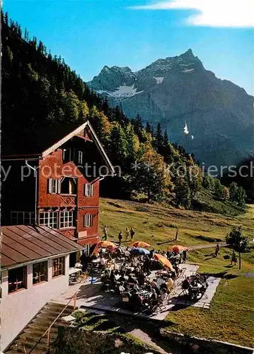 AK / Ansichtskarte Eng Hinterriss Tirol Alpengasthof Eng am Grossen Ahornboden Eiskar Spritzkar Karwendelgebirge