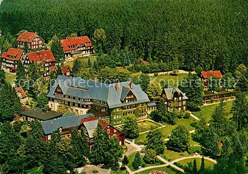 AK / Ansichtskarte Braunlage Fliegeraufnahme Sanatorium Dr. Barner Kat. Braunlage Harz