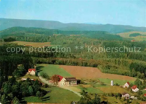 AK / Ansichtskarte Tromm Odenwald Fliegeraufnahme Gasthaus Pension Zur schoenen Aussicht Kat. Grasellenbach