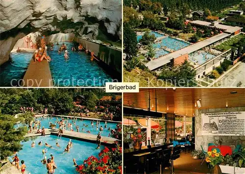 AK / Ansichtskarte Brigerbad Freiluft Thermal Schwimmbaeder Grottenschwimmbad Kat. Brigerbad