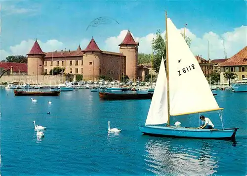 AK / Ansichtskarte Morges Hafen Schloss Kat. Morges