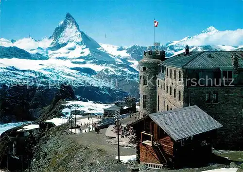 AK / Ansichtskarte Zermatt VS Kulm Hotel Gornergrat Matterhorn Dent Blanche Walliser Alpen Kat. Zermatt