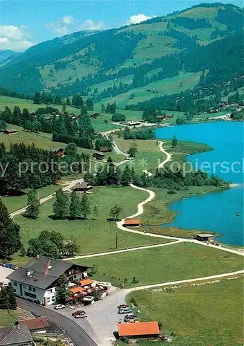 AK / Ansichtskarte Lac Noir Schwarzsee FR Hotel des Bains Fliegeraufnahme Kat. Fribourg FR