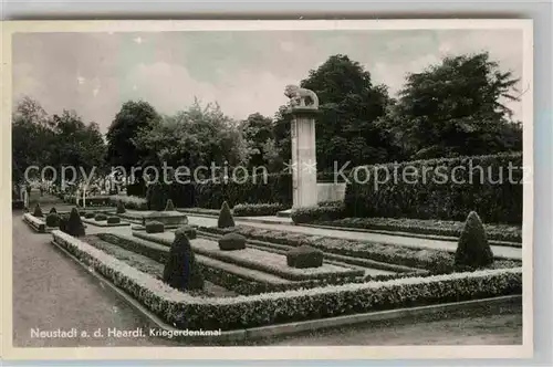 AK / Ansichtskarte Neustadt Haardt Kriegerdenkmal Kat. Neustadt an der Weinstr.