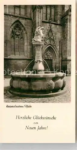 AK / Ansichtskarte Kaiserslautern Brunnen Stiftskirche Kat. Kaiserslautern